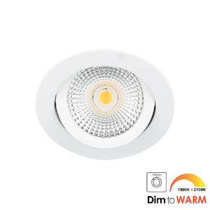 LED spot kantelbaar 5Watt rond WIT dimbaar DTW-2