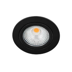 LED spot kantelbaar 5Watt rond ZWART dimbaar D-1