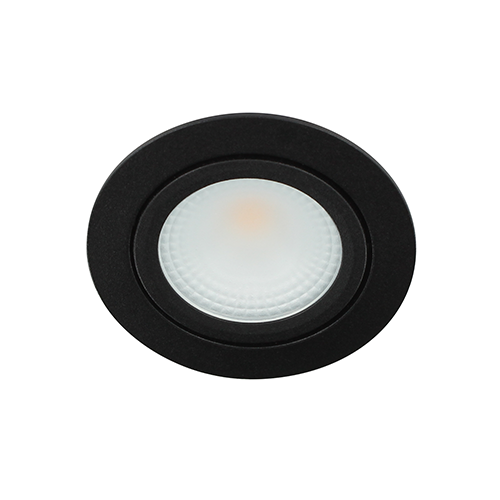 LED spot kantelbaar 5Watt rond ZWART dimbaar D2-1