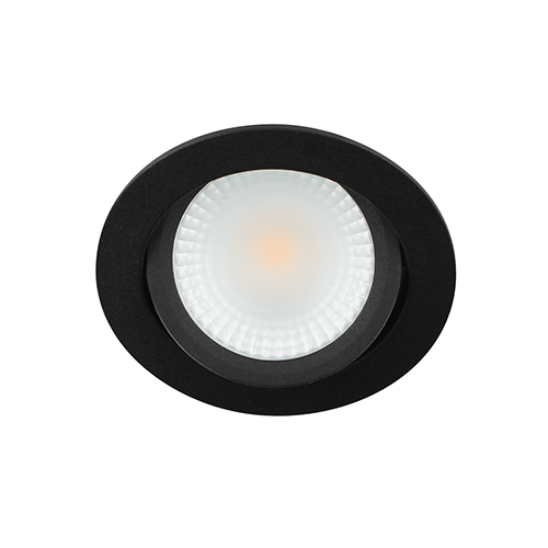 LED spot kantelbaar 5Watt rond ZWART dimbaar D2-2