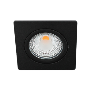 LED spot kantelbaar 5Watt vierkant ZWART IP65 dimbaar D1-1