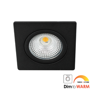 LED spot kantelbaar 5Watt vierkant ZWART IP65 dimbaar DTW-1