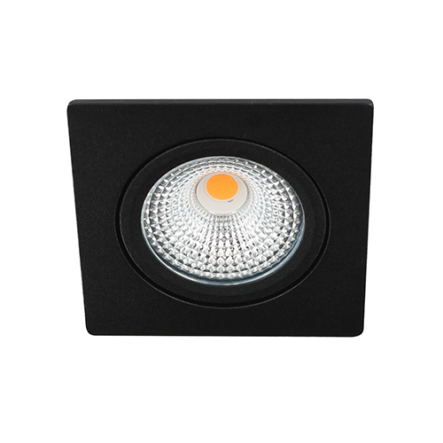 LED spot kantelbaar 5Watt vierkant ZWART dimbaar D-1