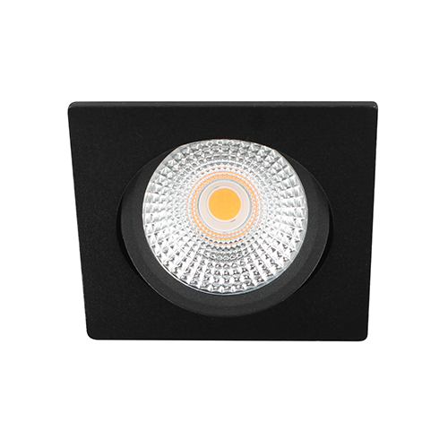 LED spot kantelbaar 5Watt vierkant ZWART dimbaar D-2