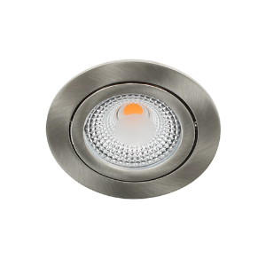 LED spot kantelbaar 5Watt rond NIKKEL IP65 dimbaar D1-1