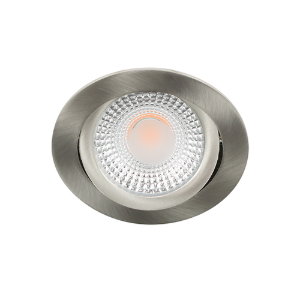 LED spot kantelbaar 5Watt rond NIKKEL IP65 dimbaar D1-2