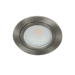 LED spot kantelbaar 5Watt rond NIKKEL IP65 dimbaar D2-1