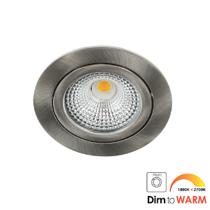 LED spot kantelbaar 5Watt rond NIKKEL IP65 dimbaar DTW-1