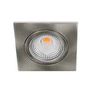 LED spot kantelbaar 5Watt vierkant NIKKEL IP65 dimbaar D1-1