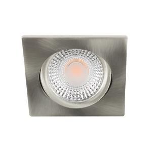 LED spot kantelbaar 5Watt vierkant NIKKEL IP65 dimbaar D1-2