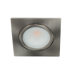 LED spot kantelbaar 5Watt vierkant NIKKEL IP65 dimbaar D2-1