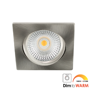 LED spot kantelbaar 5Watt vierkant NIKKEL IP65 dimbaar DTW-2