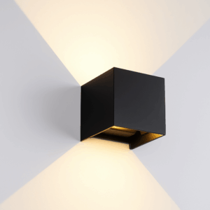 Qube DAG NACHT SENSOR Wandlamp LED 6Watt ZWART 230Volt IP65  schemersensor