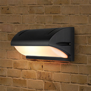 Wandlamp LED 12Watt ZWART 220Volt IP65 45G - Sfeer 1