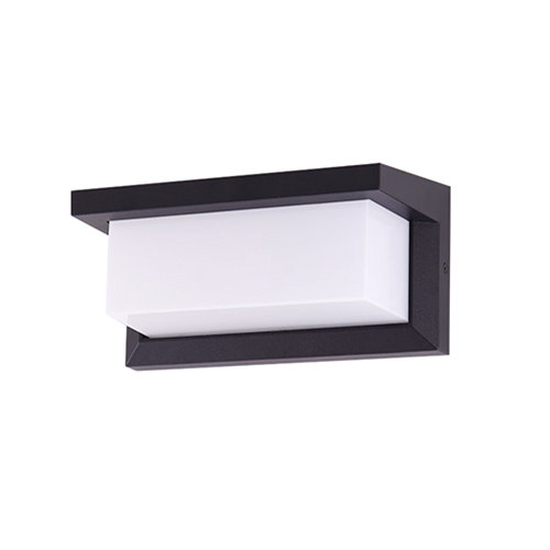 Wandlamp LED 12Watt ZWART 220Volt IP65 HOR - 1