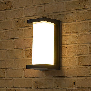 Wandlamp LED 12Watt ZWART 220Volt IP65 VER - Sfeer 1