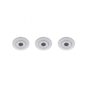 Set 3x LED mini spot 50mm kantelbaar 3Watt rond WIT IP68 dimbaar