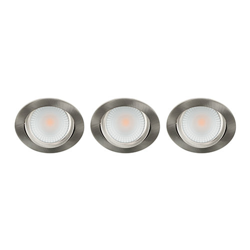 LED spot kantelbaar 5Watt rond NIKKEL IP65 dimbaar D2 SET3 - 2