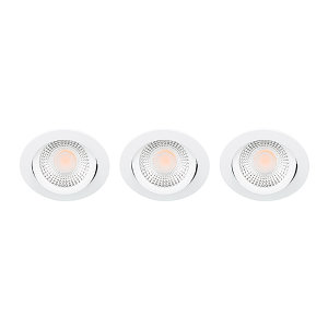 LED spot kantelbaar 5Watt rond WIT IP65 dimbaar D1 SET3 - 2