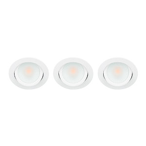 LED spot kantelbaar 5Watt rond WIT IP65 dimbaar D2 SET3 - 2