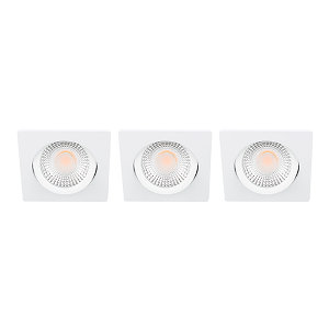 LED spot kantelbaar 5Watt vierkant WIT IP65 dimbaar D1 SET3 - 2