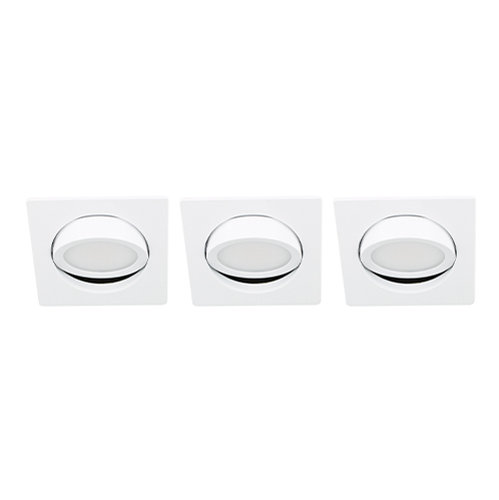 LED spot kantelbaar 5Watt vierkant WIT IP65 dimbaar D3 SET3 - 3
