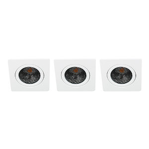 LED spot kantelbaar 5Watt vierkant WIT IP65 dimbaar D5 SET3 - 1