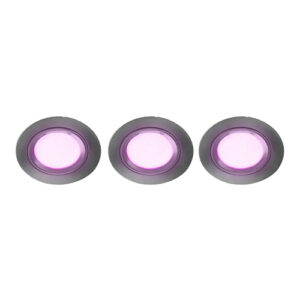 Set 3x – Mondo ondiepe inbouwspot – White & Color – rond NIKKEL 8Watt IP65 – Zigbee 3