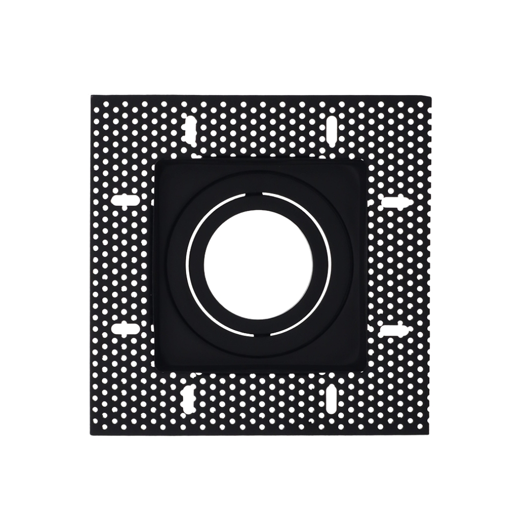 LED trimless stucframe spot armatuur vierkant ZWART kantelbaar