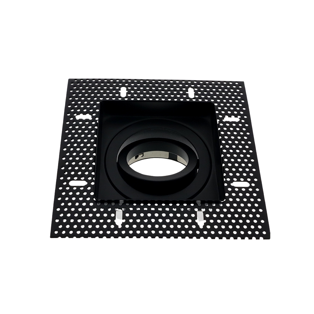 LED trimless stucframe spot armatuur vierkant ZWART kantelbaar