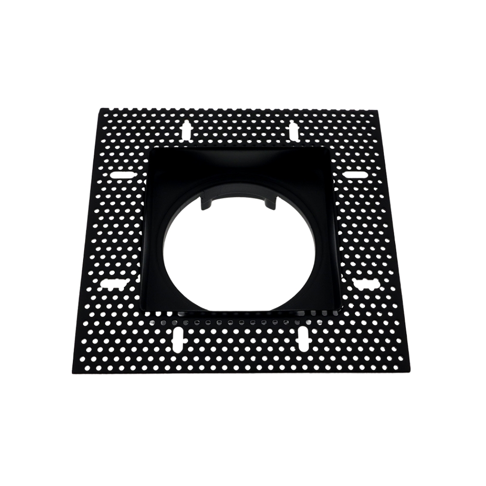 LED trimless stucframe spot armatuur vierkant ZWART kantelbaar