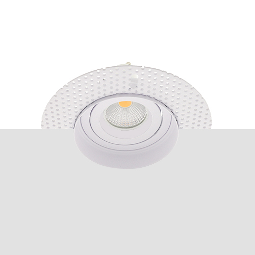 LED trimless stucframe spot kantelbaar GU10 COB 3Watt rond WIT dimbaar