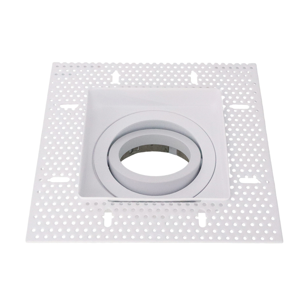 LED trimless stucframe spot armatuur vierkant WIT kantelbaar