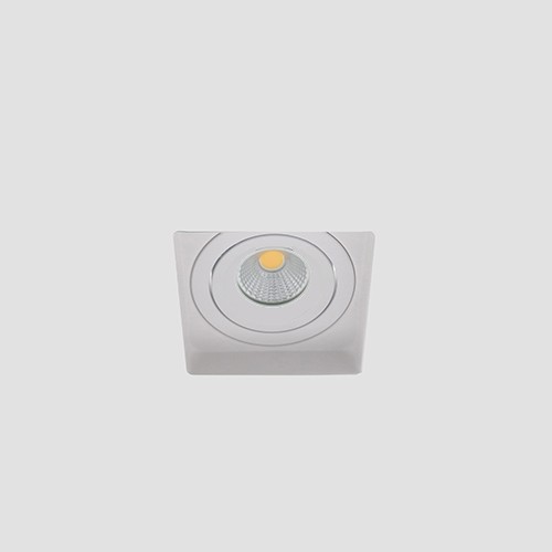 LED trimless stucframe spot kantelbaar GU10 COB 3Watt vierkant WIT dimbaar