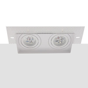 LED trimless spot GU10 4Watt dubbel vierkant WIT dimbaar