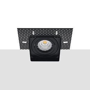 LED trimless spot GU10 COB 6Watt vierkant ZWART dimbaar