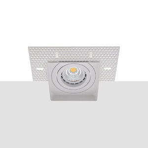 LED trimless spot GU10 COB 6Watt vierkant WIT dimbaar