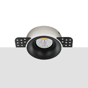 LED trimless spot GU10 COB 5Watt rond ZWART dimbaar