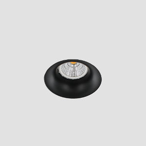 LED trimless spot GU10 COB 6Watt rond ZWART dimbaar