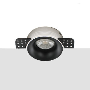 LED trimless spot GU10 COB 7Watt rond ZWART dimbaar