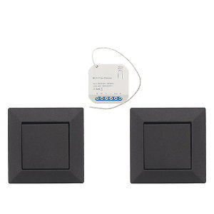 Wifi draadloos, micro dimmer module 150W dubbele puls-hotelschakel ZWART