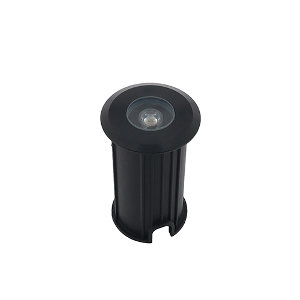 Rota LED mini grondspot 1Watt ZWART rond IP65