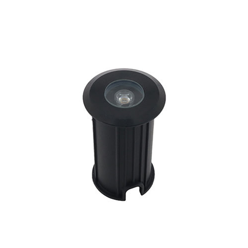 Rota LED mini grondspot 1Watt ZWART rond IP65