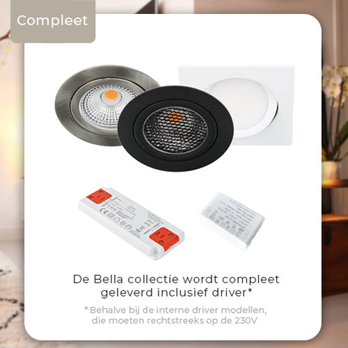 Bella LED spot warm licht ondiep