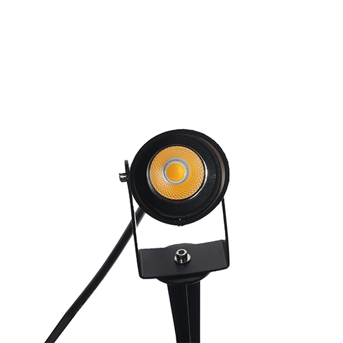 LED mini gevelspot 5Watt ZWART 220Volt IP65 warm wit