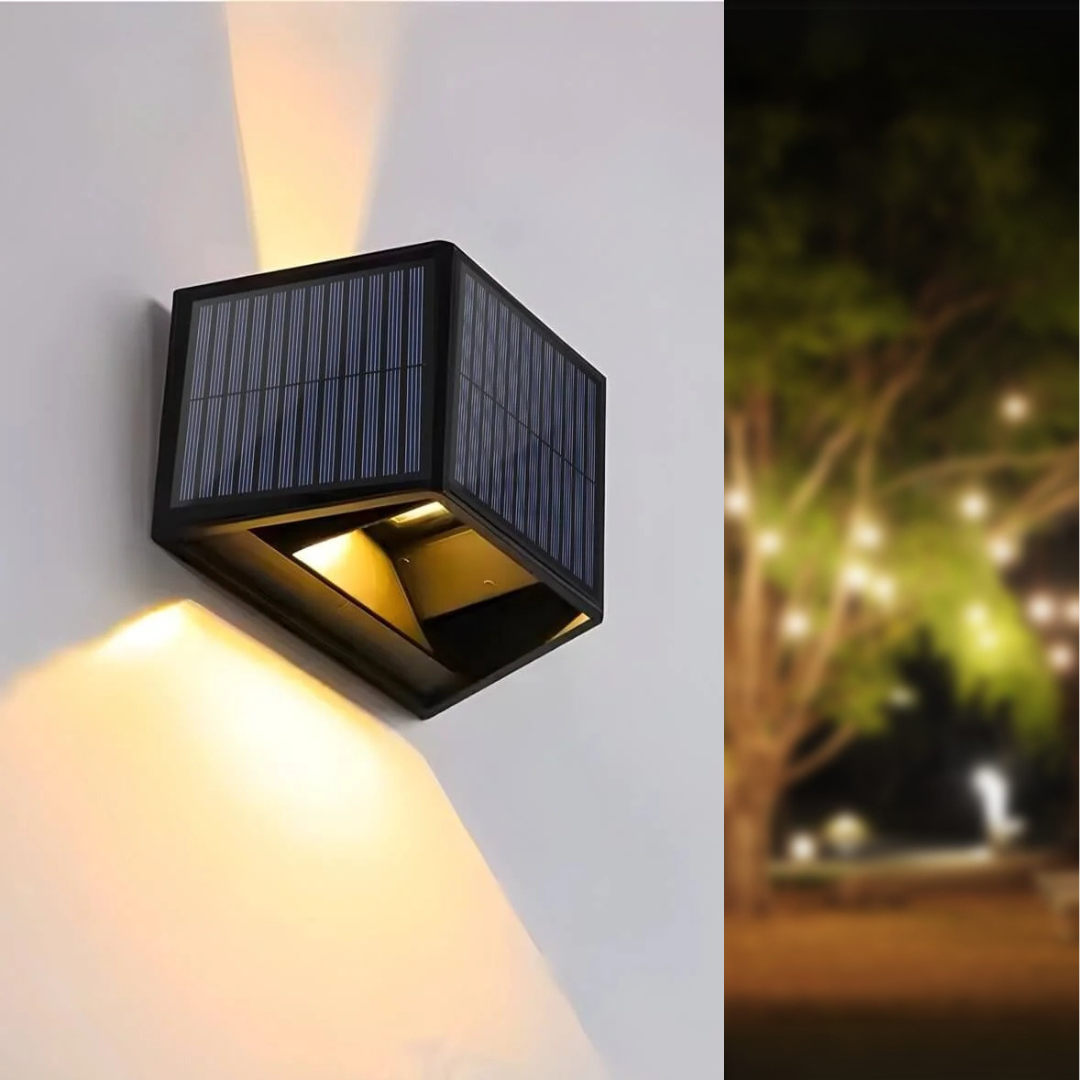 Solar - LED Wandlamp - dagnacht sensor - schemerschakelaar - tot 12 uur branden