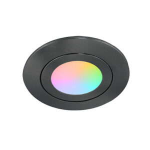 Zigbee led inbouwspot kleine inbouwdiepte - White & Color - rond NIKKEL 5Watt IP65 - Zeno