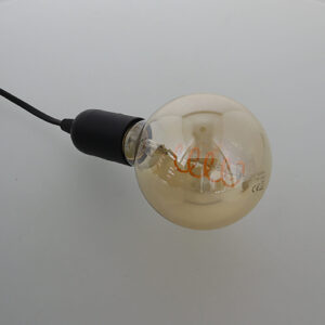 LED Spiraal lamp | Dimbaar | E27 | 4W | Globe 95 | Amber glas | 2200K - Extra warm wit