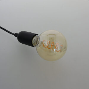 LED Spiraal lamp | Dimbaar | E27 | 4W | Globe 80 | Amber glas | 2200K - Extra warm wit