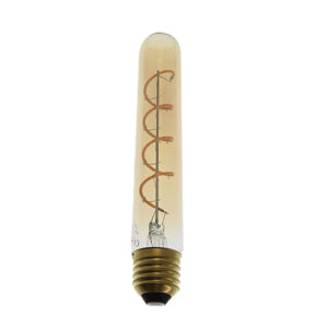 LED Spiraal lamp | Dimbaar | E27 | 4W | Tubular 185 | Amber glas | 2200K - Extra warm wit